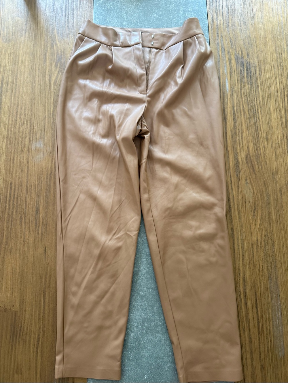 Express Men's Tan Faux Leather Chinos